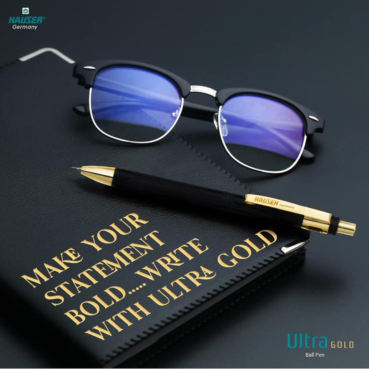 Hauser Ultra Gold Ball Pen | Ink Colour - Blue