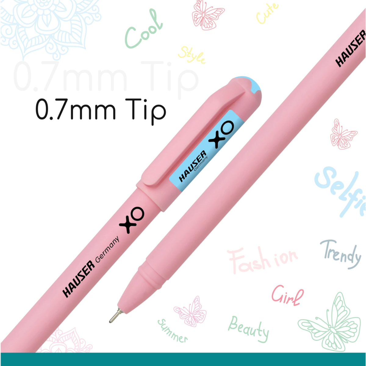 Hauser XO Girls Squad Ball Pen | Ink Colour - Blue, Black and Red