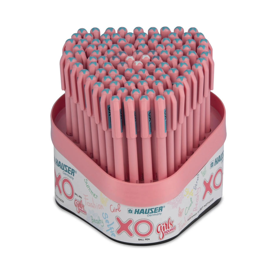 Hauser XO Girls Squad Ball Pen | Ink Colour - Blue, Black and Red