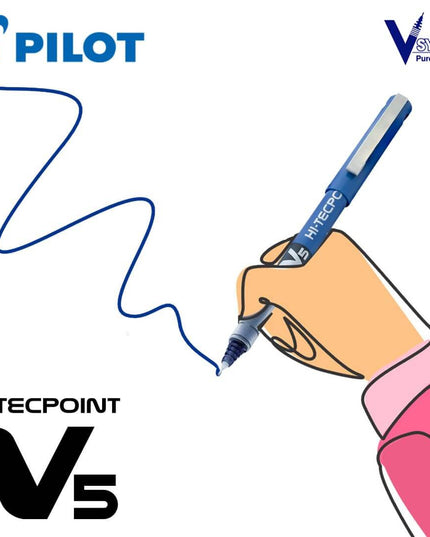 Pilot Hi-Tecpoint V5 0.5mm Extra Fine Point Pure Liquid Ink Roller Ball Pen