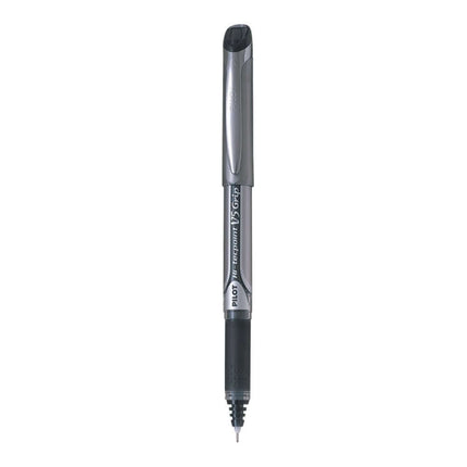 Pilot Hi-Tecpoint V5 Grip 0.5mm Extra Fine Point Pure Liquid Ink Roller Ball Pen with Dimpled Rubber Grip