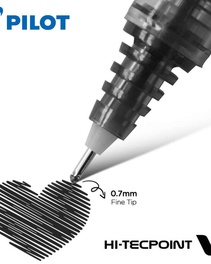 Pilot Hi-Tecpoint V7 0.7mm Fine Point Pure Liquid Ink Roller Ball Pen