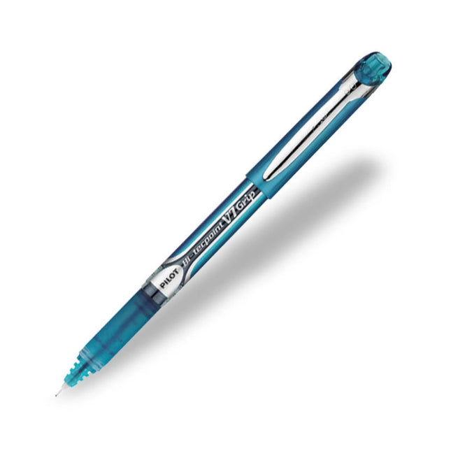 Pilot Hi-Tecpoint V7 Grip 0.7mm Fine Point Pure Liquid Ink Roller Ball Pen with Dimpled Rubber Grip