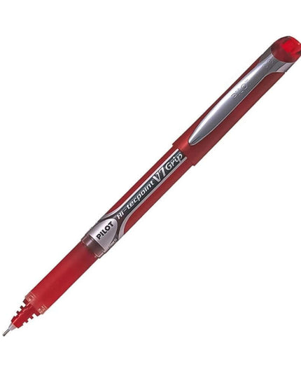 Pilot Hi-Tecpoint V7 Grip 0.7mm Fine Point Pure Liquid Ink Roller Ball Pen with Dimpled Rubber Grip