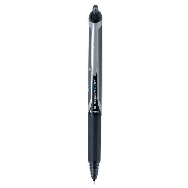 Pilot Hi-Tecpoint V7 RT 0.7mm Fine Point Pure Liquid Ink Retractable Roller Ball Pen with Dimpled Rubber Grip