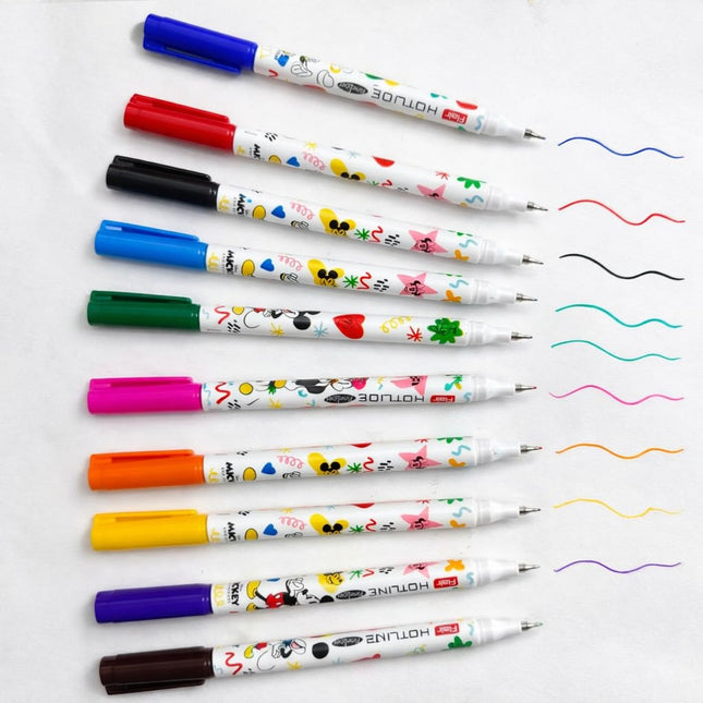 Flair Creative Mickey & Friends Hotline Fineliner Set of 10 Shades