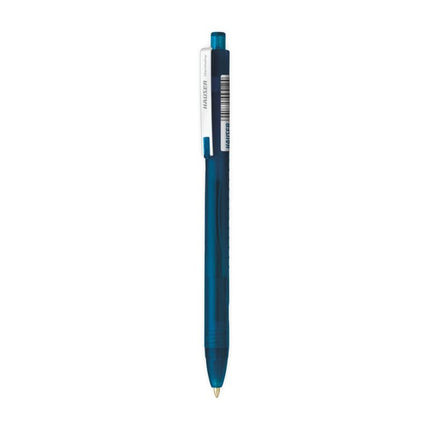 Hauser Iconiq Gel Pen | Ink Colour - Blue, Black, Green and Red in blue color, showcasing its sleek design and ergonomic grip.