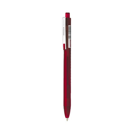 Hauser Iconiq Gel Pen | Ink Colour - Blue, Black, Green and Red in red color showing sleek design.