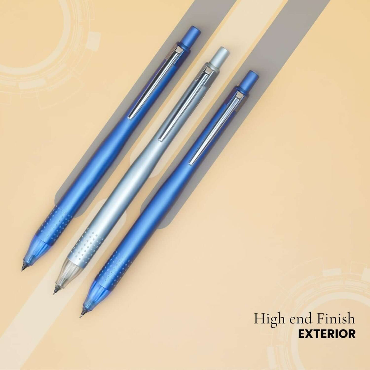 Flair Creative Impact 0.7mm Mechanical Pencil in blue with high end finish, ideal for smooth writing, ergonomic design.