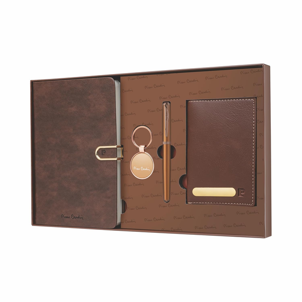 Pierre Cardin Impression Gift Set | Set of Pen, Notebook, Keychain and Passport Holder