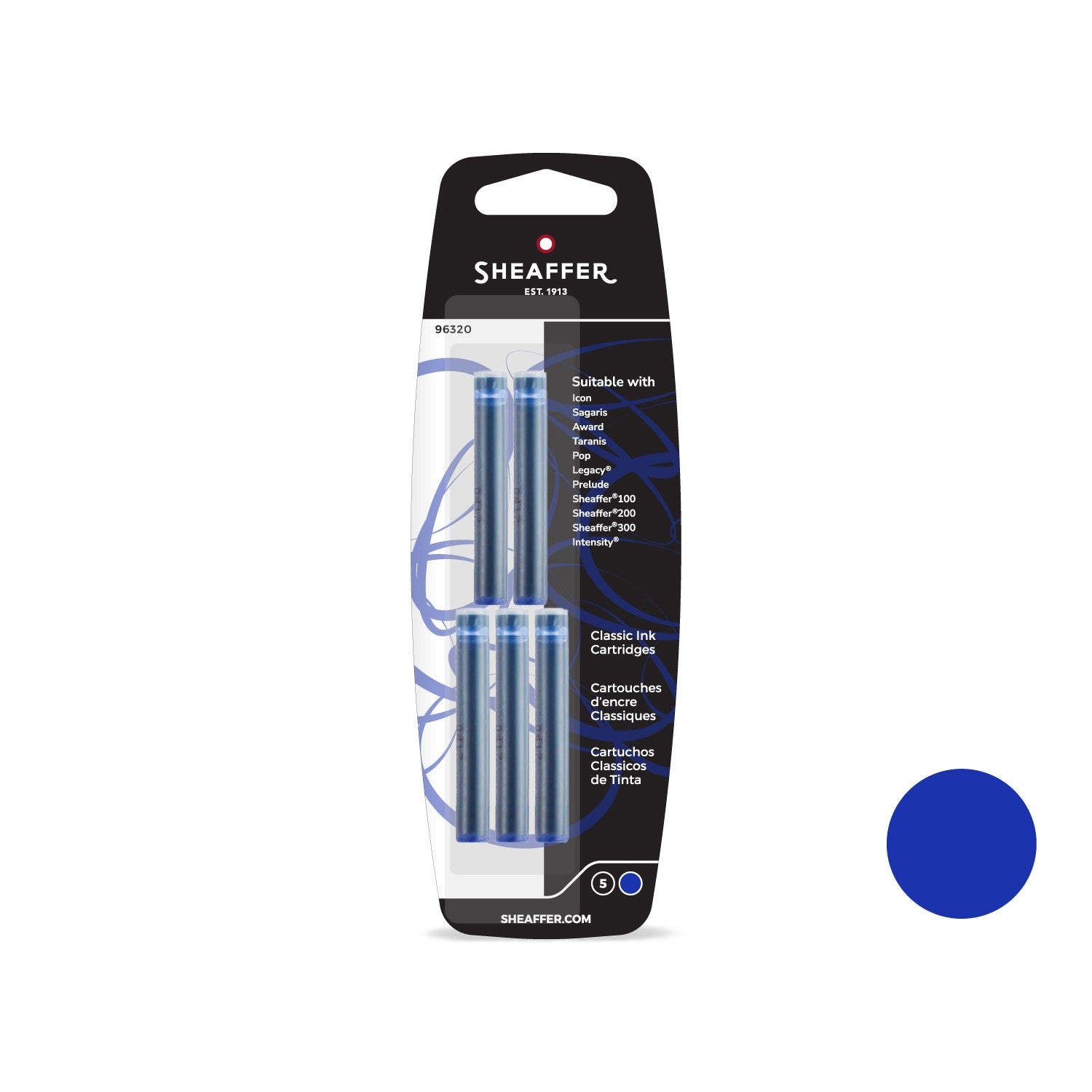 Sheaffer Classic Ink Cartridges | Pack of 5
