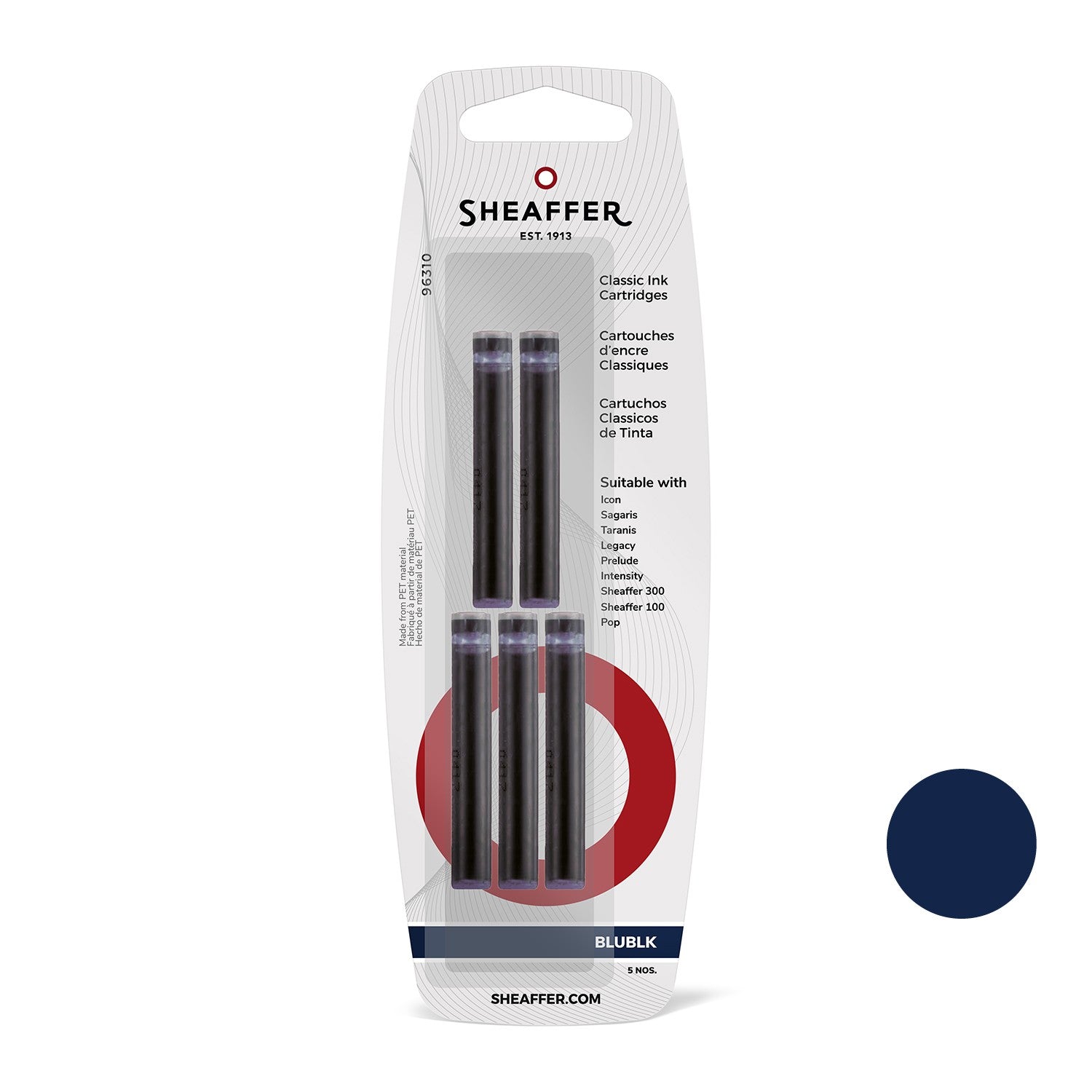 Sheaffer Classic Ink Cartridges | Pack of 5