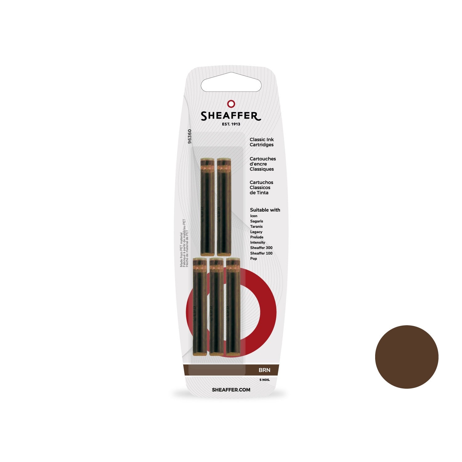 Sheaffer Classic Ink Cartridges | Pack of 5
