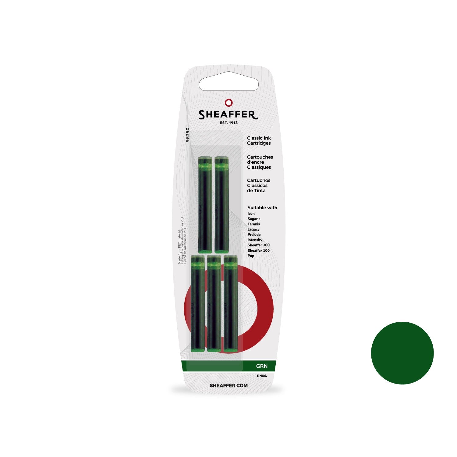Sheaffer Classic Ink Cartridges | Pack of 5