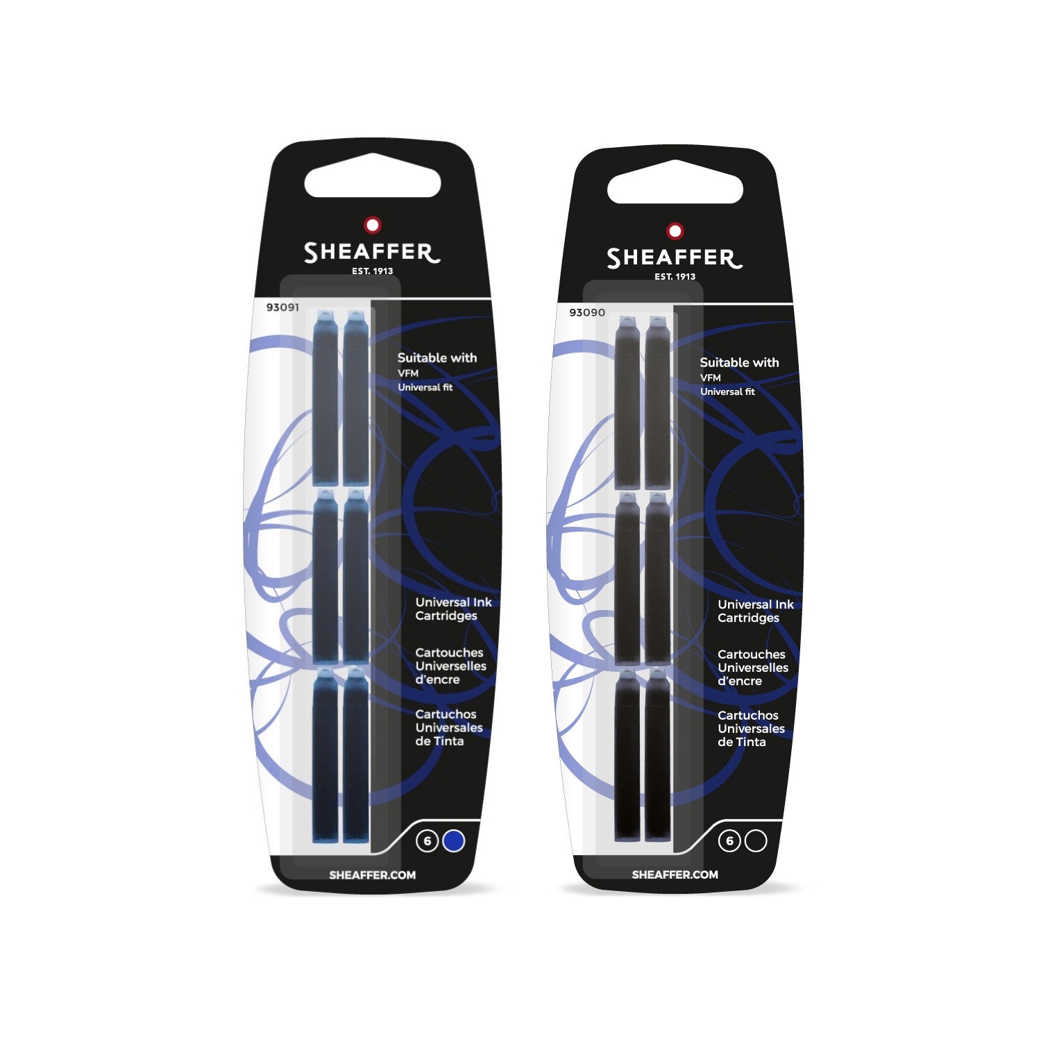 Sheaffer Universal VFM Ink Cartridges | Pack of 6