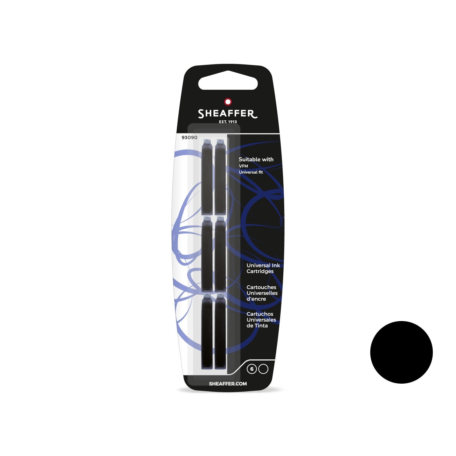 Sheaffer Universal VFM Ink Cartridges | Pack of 6
