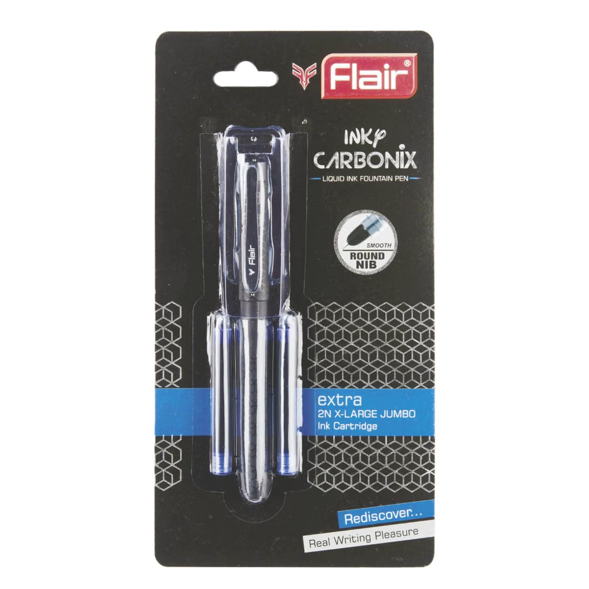 Flair Inky Carbonix Fountain Pen | Includes 2 Cartridges