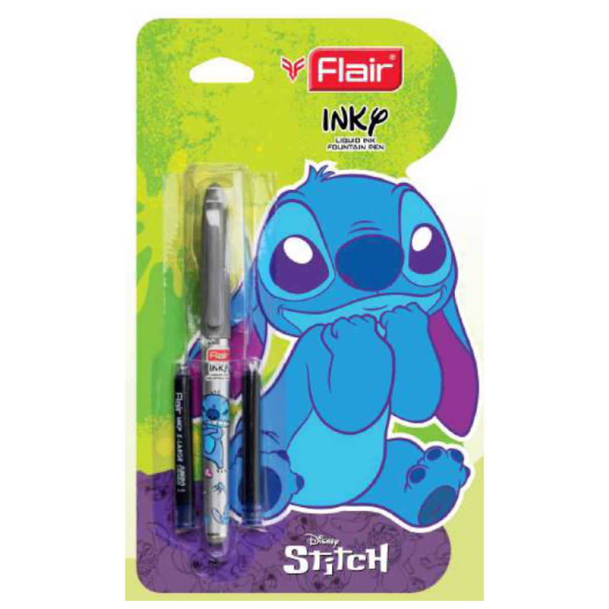 Flair Inky Disney Stitch Fountain Pen | Includes 2 Cartridges