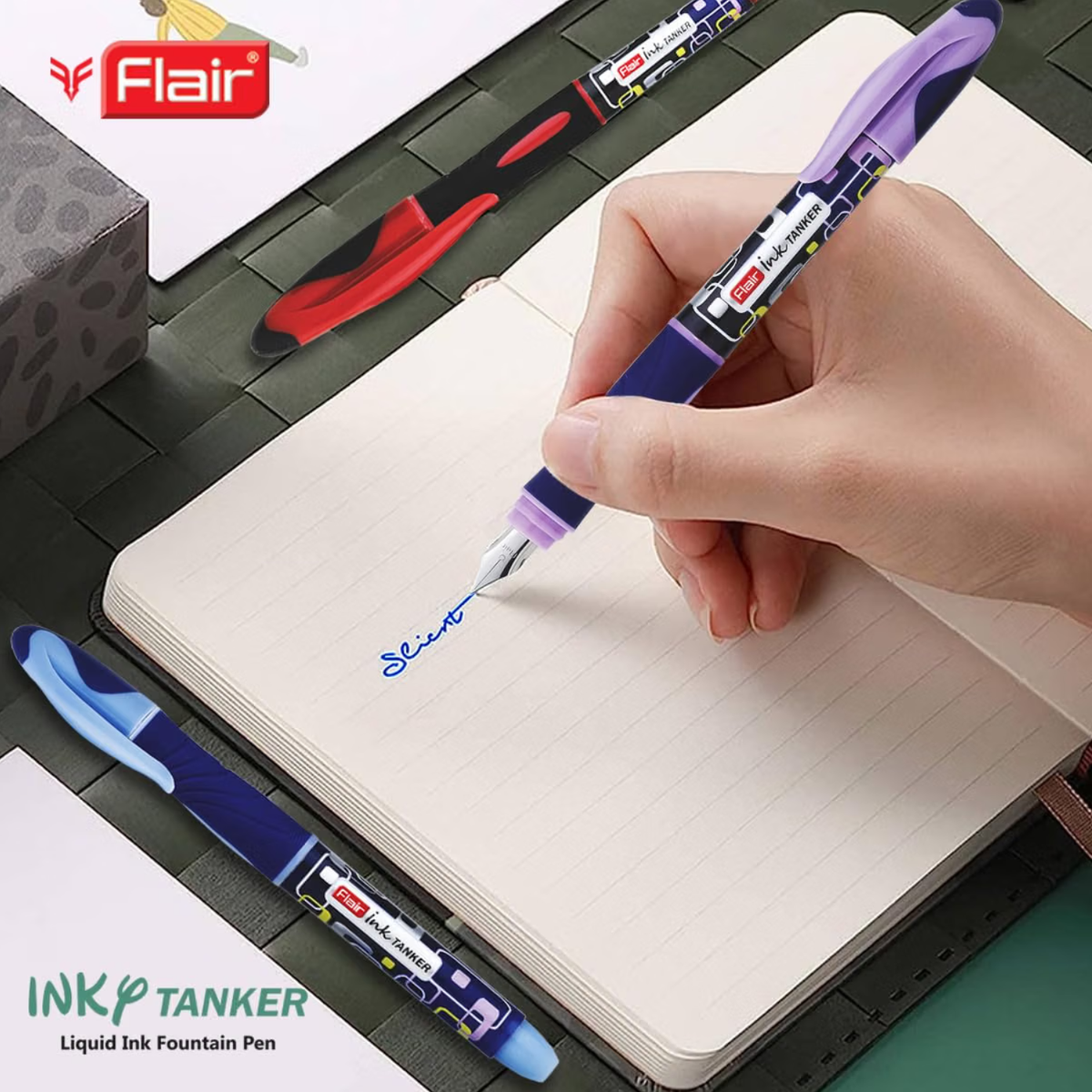 Flair Inky Tanker Fountain Pen | Includes 1 Ink Barrel