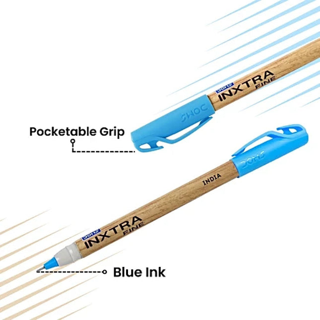 DOMS Inxtra Fine Ball Pen | Ink Colour - Blue
