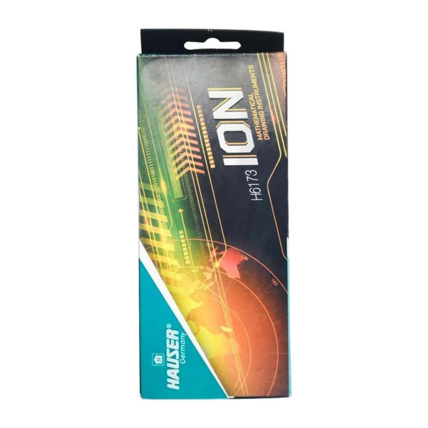 Hauser Ion Mathematical Drawing Instruments Box packaging showcasing precision geometry tools for students.