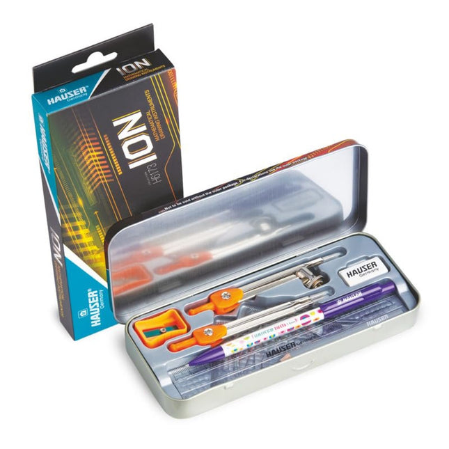 Hauser Ion Mathematical Drawing Instruments Box