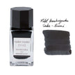 Pilot Iroshizuku Ink Bottle 15ML displayed with Take-Sumi ink swatch on the side, showcasing rich black color.