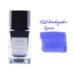 Pilot Iroshizuku Ink Bottle 15ML in Ajisai color with a swatch of blue ink beside it.