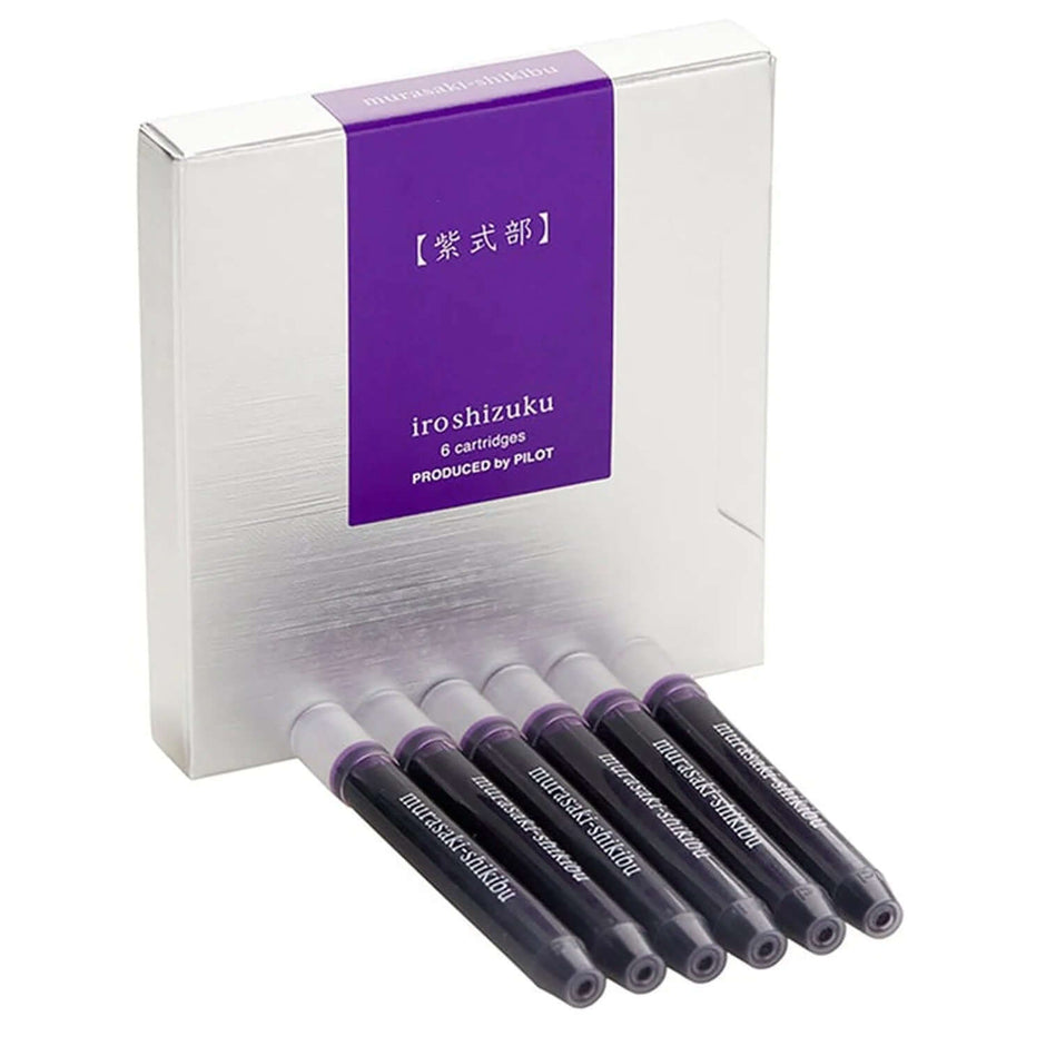 Pilot Iroshizuku Ink Cartridges IRF-6S for Fountain Pen | Pack of 6 cartridges displayed in elegant packaging.