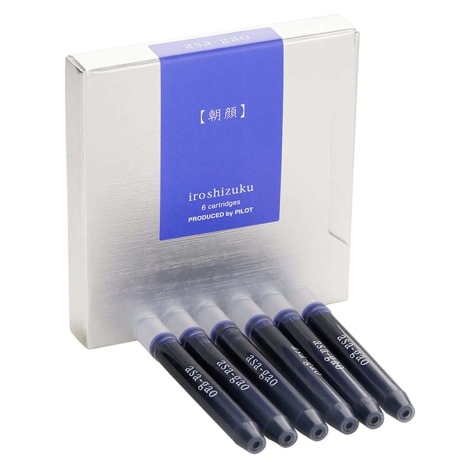 Pilot Iroshizuku Ink Cartridges IRF-6S for Fountain Pen | Pack of 6 showcasing six ink cartridges in a sleek box.