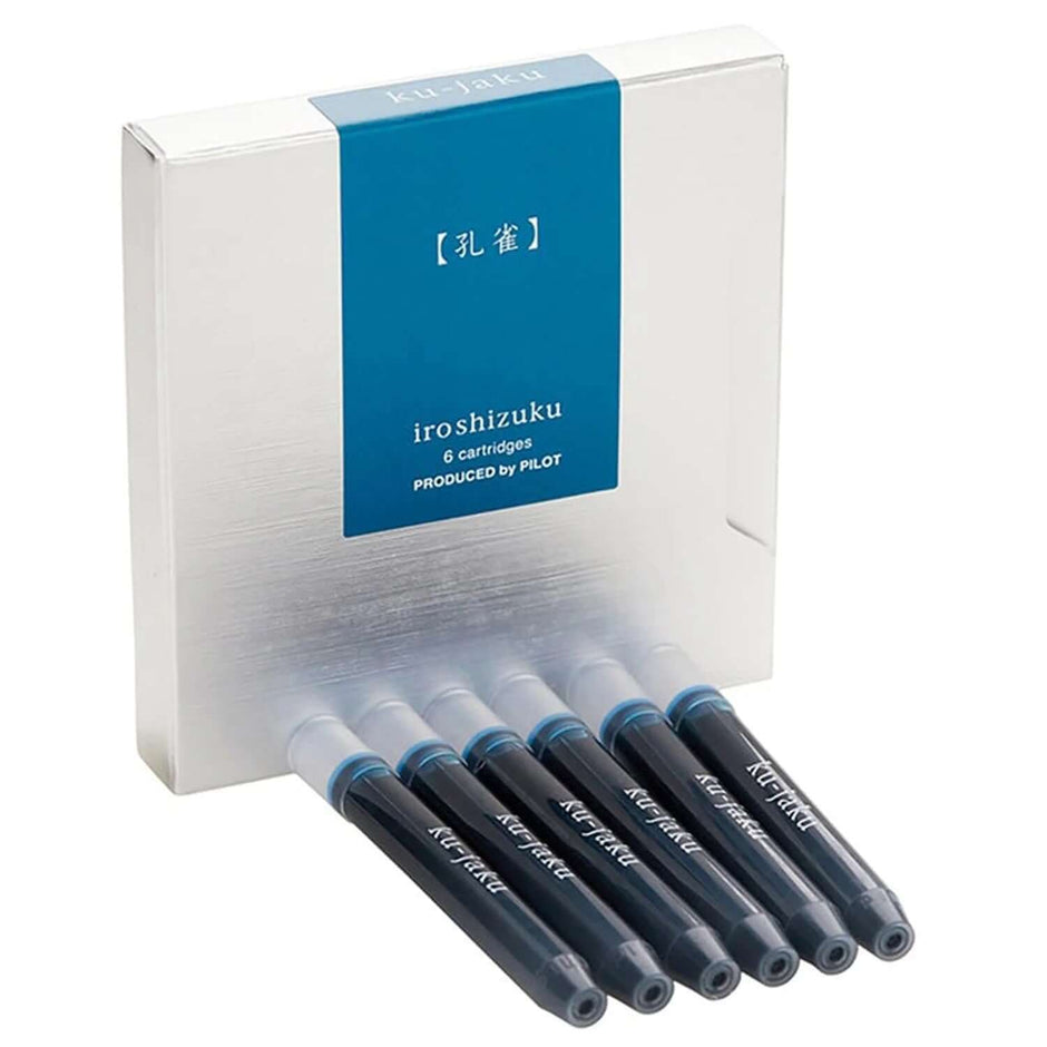 Pilot Iroshizuku Ink Cartridges IRF-6S for Fountain Pen | Pack of 6 in silver packaging with six ink cartridges