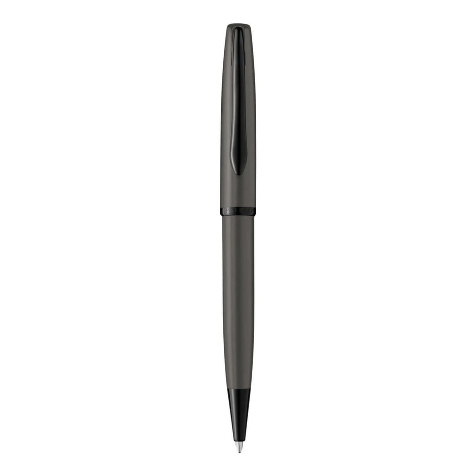 Pelikan Jazz Noble Elegance K36 Stone PVD Ballpoint Pen in pearl stone grey with black tip and clip.