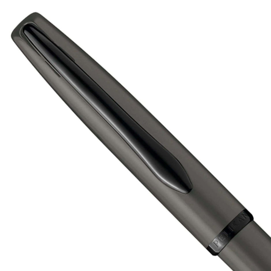 Pelikan Jazz Noble Elegance K36 Stone PVD Ballpoint Pen with black finish and beak-shaped clip.