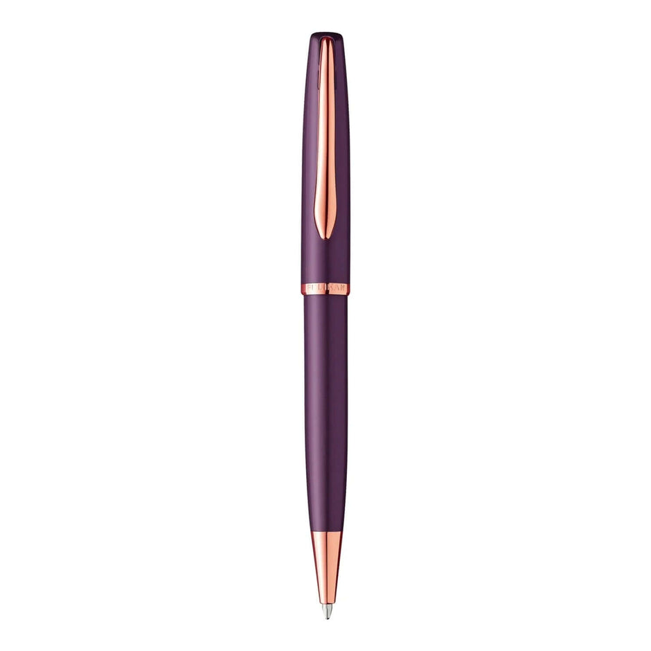 Pelikan Jazz Noble Elegance K36 Viola RGT Ballpoint Pen in Pearl Violet with rose gold accents