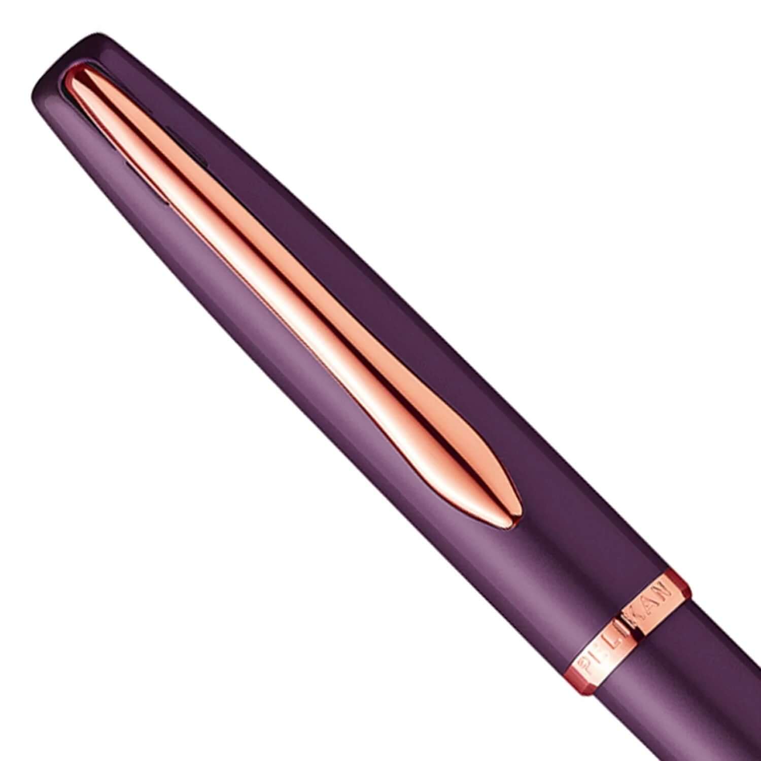 Pelikan Jazz Noble Elegance K36 Viola RGT Ballpoint Pen with rose gold accents and pearl violet finish.