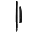 Pelikan Jazz Carbon Fountain Pen featuring a sleek black lacquer-coated design and smooth medium nib.