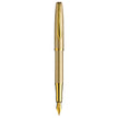 Pelikan Jazz Gold GT fountain pen with gold lacquer-coated body and polished trim, ideal for elegant handwriting.