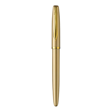 Pelikan Jazz Gold GT fountain pen in gold lacquer finish with polished gold trim and sleek design.
