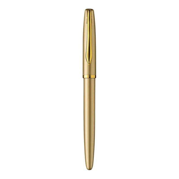 Pelikan Jazz Gold GT fountain pen in gold lacquer finish with polished gold trim and sleek design.