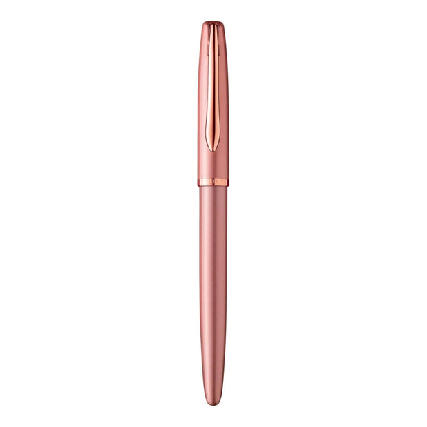 Pelikan Jazz Noble Elegance P36 rose gold fountain pen with a sleek rose gold lacquer finish.