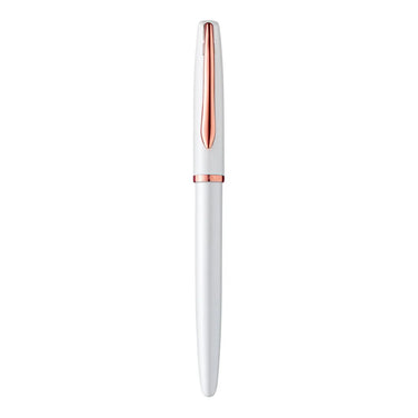 Pelikan Jazz Noble P36 Pearl White RGT premium pearl white fountain pen with rose gold accents.