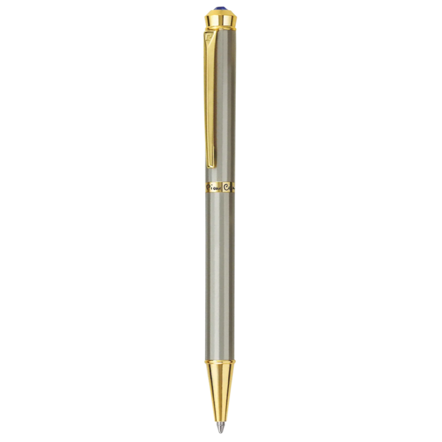 Pierre Cardin Jewel Ball Pen Titanium | Ink Colour - Blue