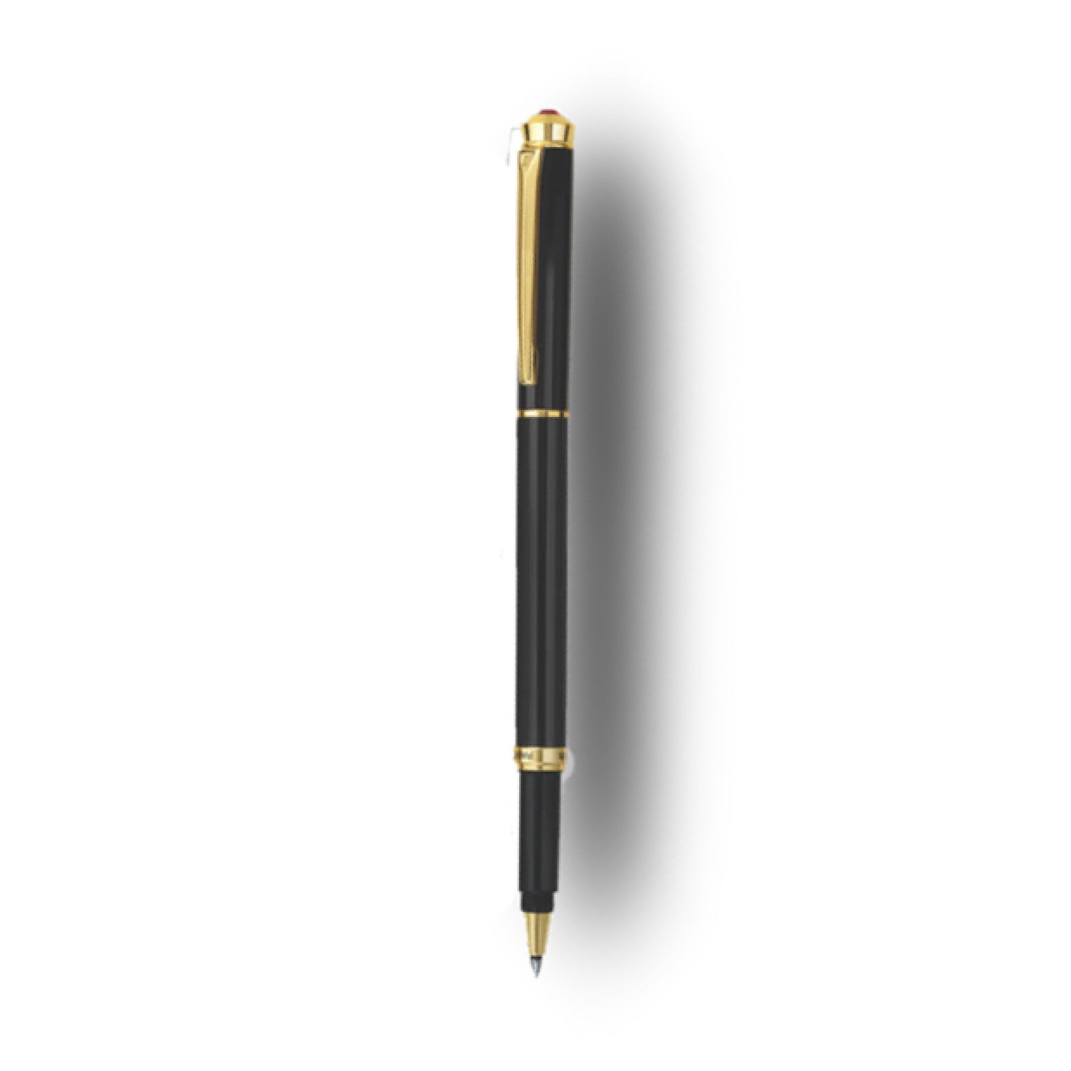 Pierre Cardin Jewel Black Chrome Roller Ball Pen | Ink Colour - Blue