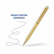 Pierre Cardin Jewel Satin Gold Ball Pen | Ink Colour - Blue