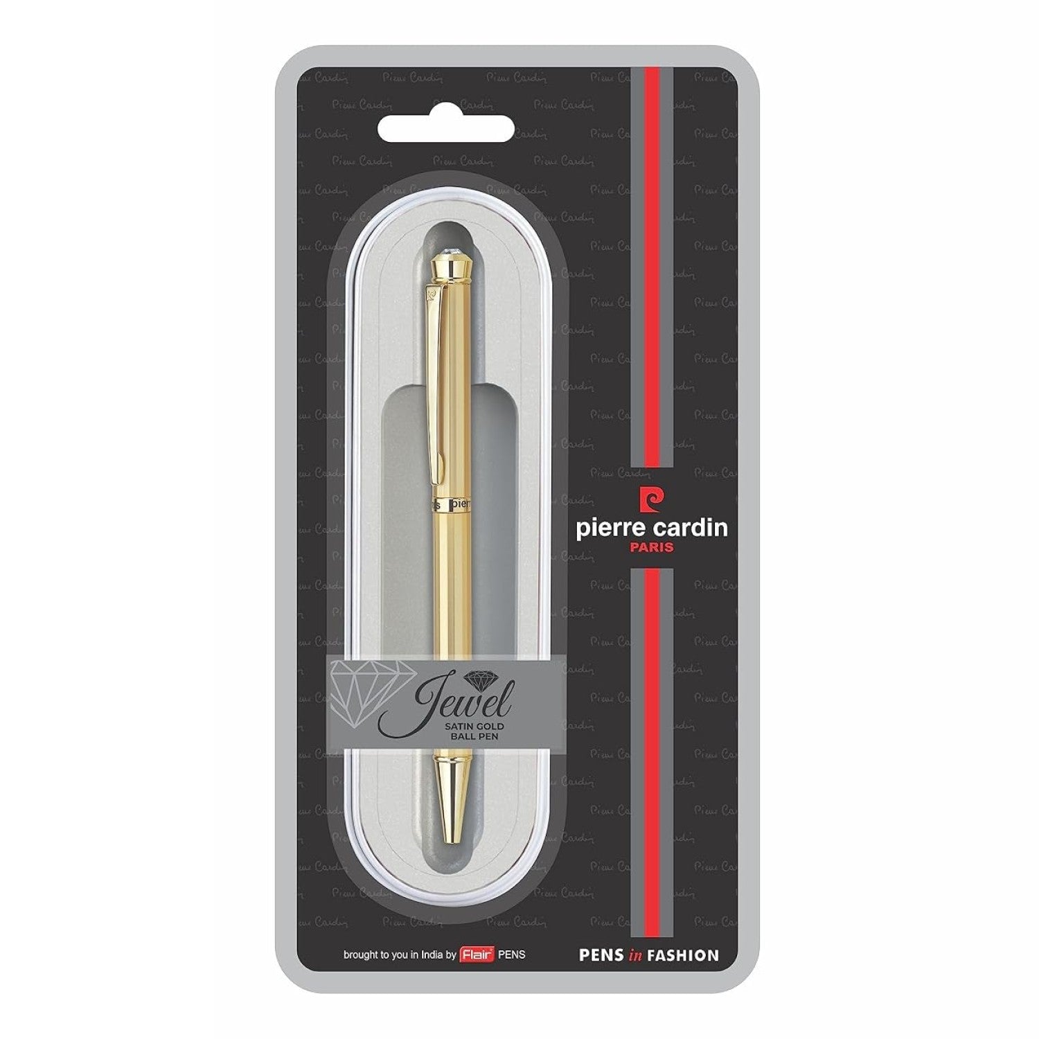 Pierre Cardin Jewel Satin Gold Ball Pen | Ink Colour - Blue