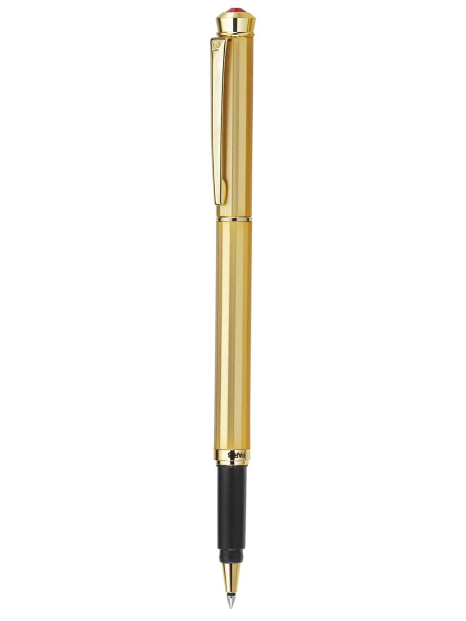 Pierre Cardin Jewel Satin Gold Roller Ball Pen | Ink Colour - Blue