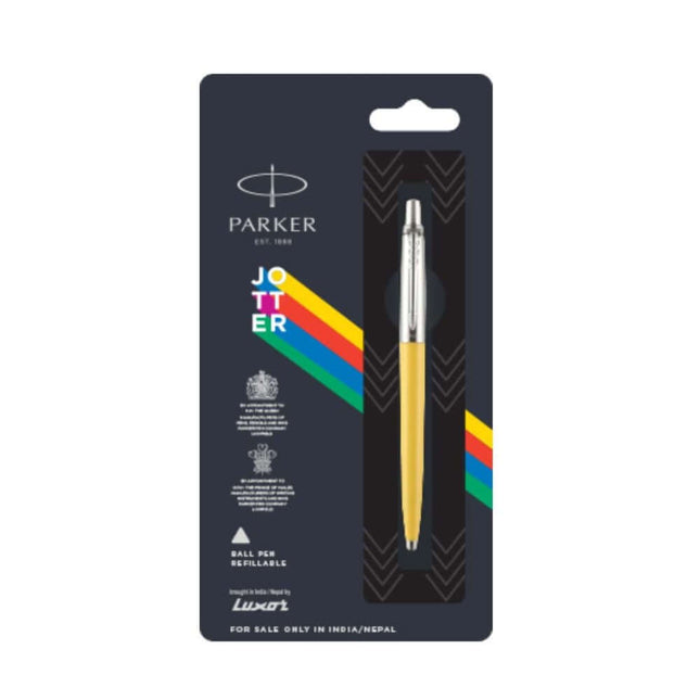 Parker Jotter Standard Chrome Trim Ball Pen | Ink Colour - Blue