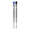 Pierre Cardin Jumbo Metal Ball Pen Refill | Ink Colour -  Blue and Black - refill in blue and black ink.