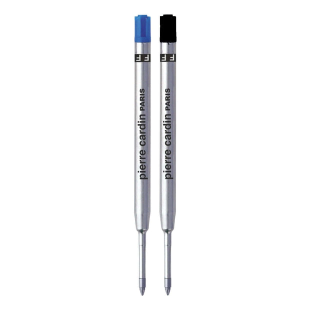 Pierre Cardin Jumbo Metal Ball Pen Refill | Ink Colour -  Blue and Black - refill in blue and black ink.