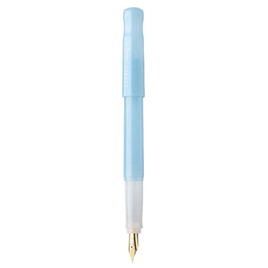 Pilot Kakuno Madoromi Fountain Pen PFKA1 in light blue featuring a gold nib and ergonomic design.